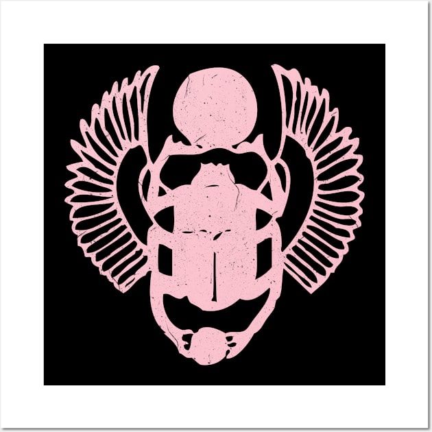 Egyptian scarab - pink Wall Art by PharaohCloset